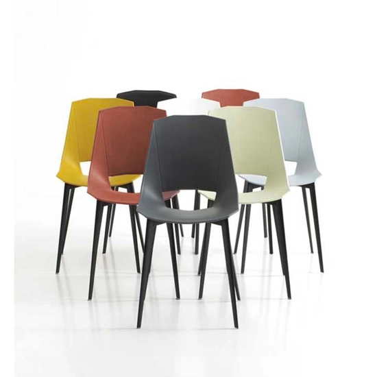 Eva Gamba a Spillo (seduta plastica o cuoio) Sedie in plastica di design Point 1