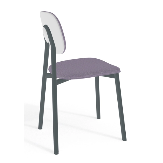 Tata Young (rivestita con retro schienale in plastica) Sedie in metallo point 2