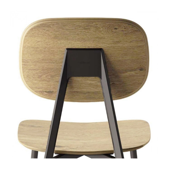 Tata (seduta e schienale in legno) Sedie in metallo Point 1