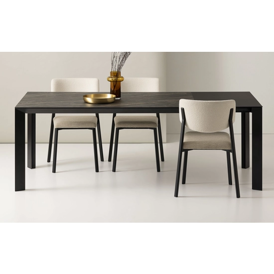 Diamante 160x90 (200-240) - Allunga a Libro (Allunghe da 40cm) Modern tables point