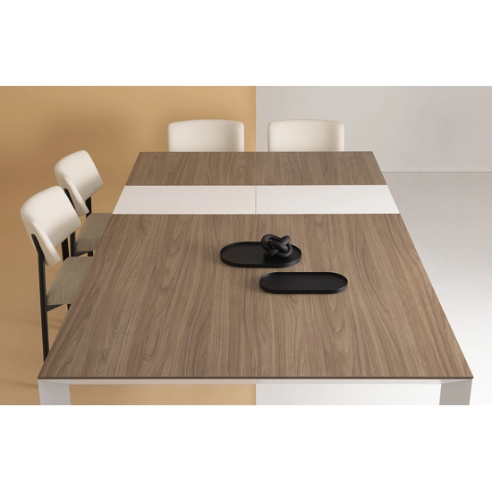 Diamante 140x140 (180-240) - Allunga a Libro Tavoli moderni Point 3