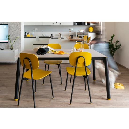 Combo Plus 140x80 (180-220) - Piano con Angolo Raggiato Tavoli moderni Point 1