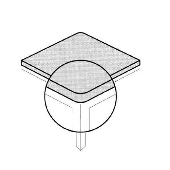 Quadro Plus 200x100 (240-280) - Piano con Angolo Raggiato Tavoli moderni Point 7