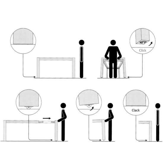 Tola Gambe Ferro 180x90 (220-260) Tavoli allungabili Point 4
