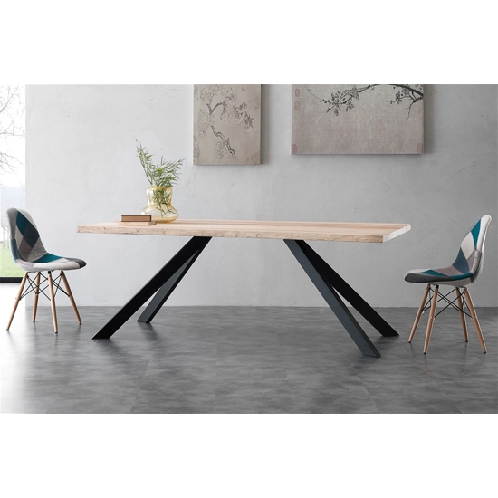 Fancy Steel  200x100 Tavoli in legno Progetto Sedia 2