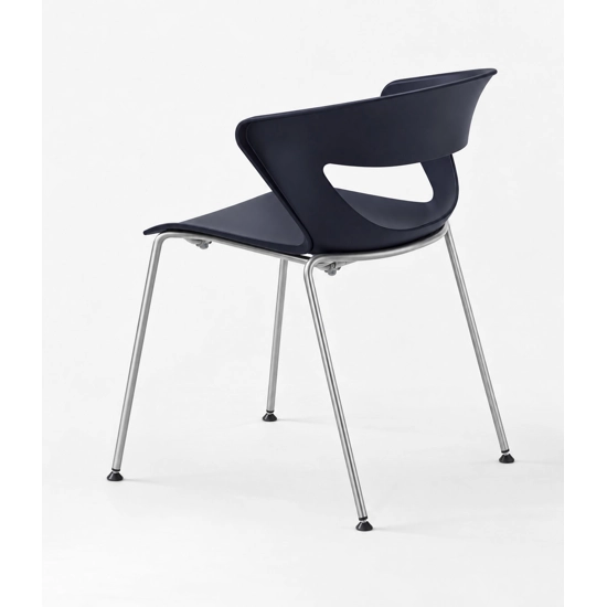 SET 2 sedie Kicca - Seduta Nera - Gamba Alluminio - PRONTA CONSEGNA Sedie outlet Kastel 2