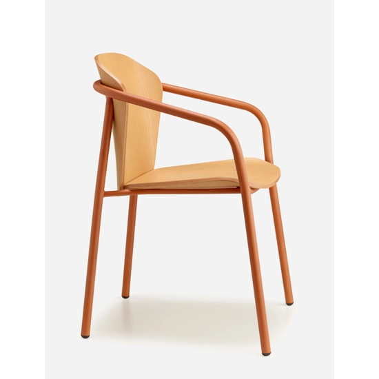 Finn Armchair Metal Wood Modern wooden chairs Scab 1