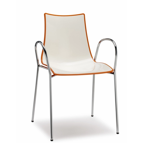 Zebra Two-tone armrests Metal chairs Scab