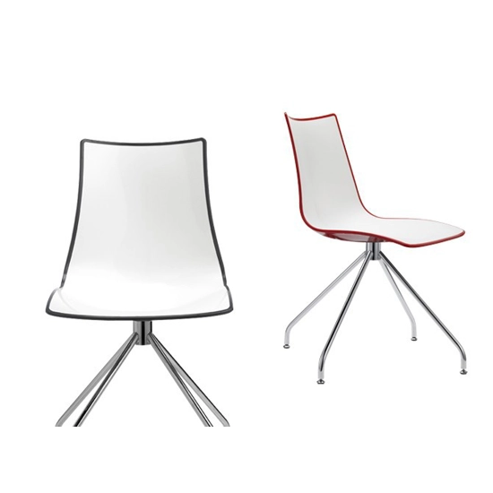 Zebra Bicolore trespolo Sedie da cucina Scab