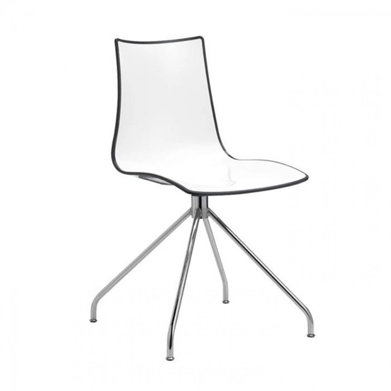 Zebra Bicolore trespolo Sedie da cucina Scab 1