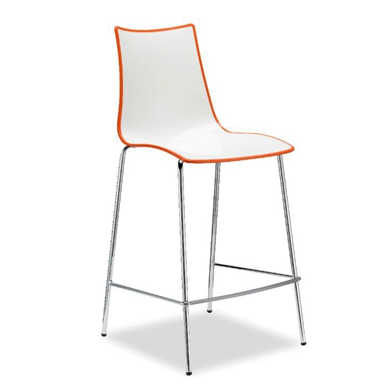 Zebra Bicolor H65 Plastic stools Scab 1
