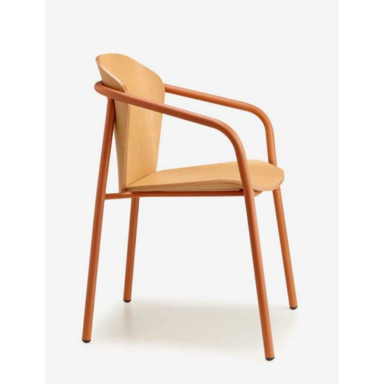 Finn Poltrona Metal Wood Sedie in legno moderne Scab 1