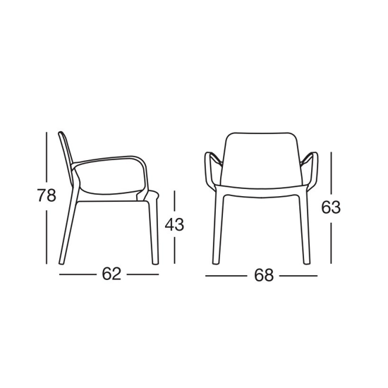 Ginevra Lounge Sedie in plastica di design Scab 3