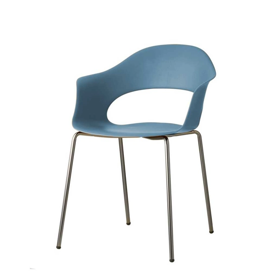 Lady B - Gambe Cromo - Ottone Satinato - Nikel Nero Lucido Sedie in plastica di design Scab 2