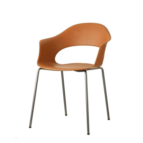 Lady B - Gambe Cromo - Ottone Satinato - Nikel Nero Lucido Sedie in plastica di design Scab 3