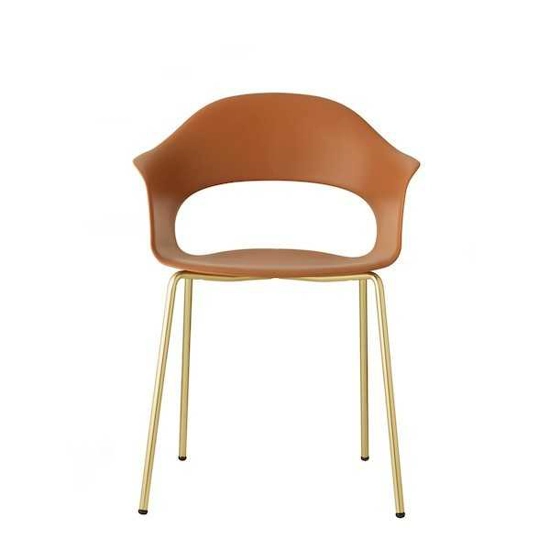 Lady B - Gambe Cromo - Ottone Satinato - Nikel Nero Lucido Sedie in plastica di design Scab 4