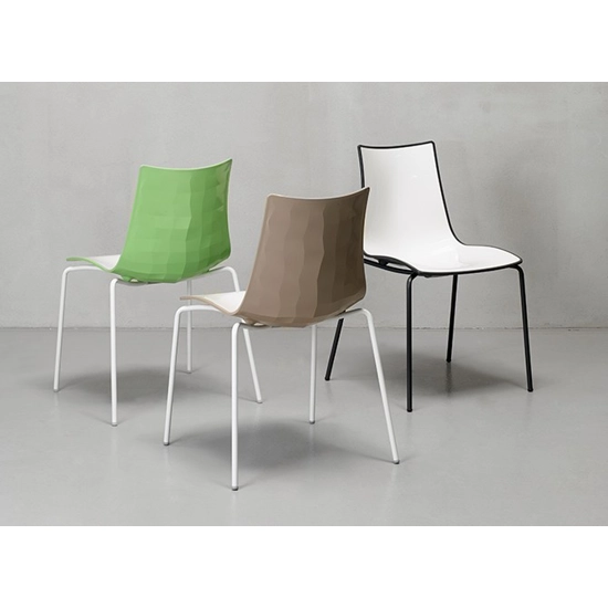 Zebra Two-tone armrests Metal chairs Scab 4