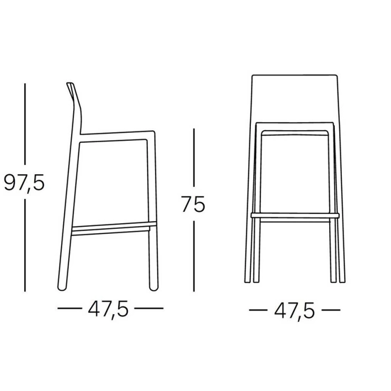 Kate Sgabello Sgabelli in plastica Scab 6