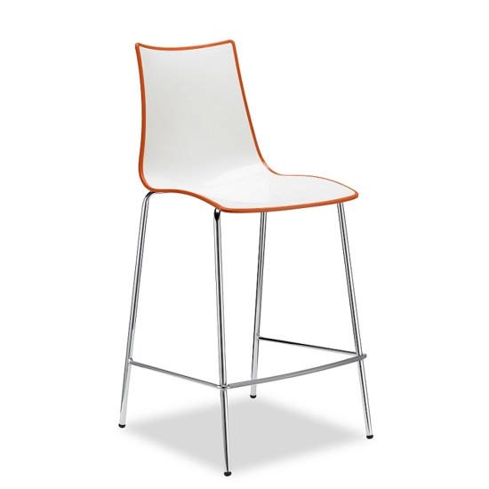 Zebra Bicolore H65 Sgabelli in plastica Scab