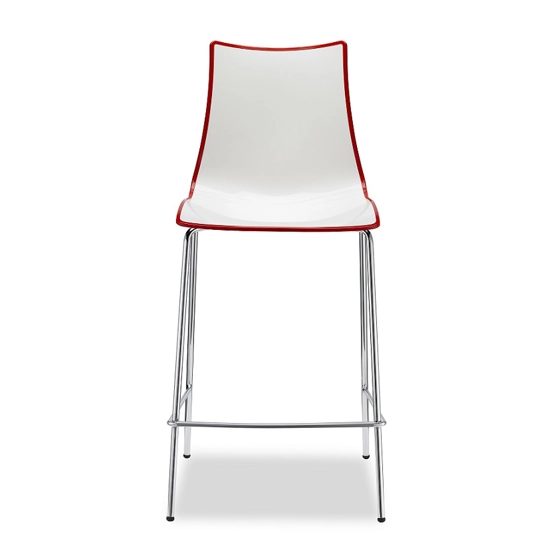 Zebra Bicolore H65 Sgabello in plastica Scab 1