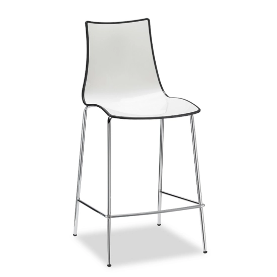 Zebra Bicolore H65 Sgabello in plastica Scab 2