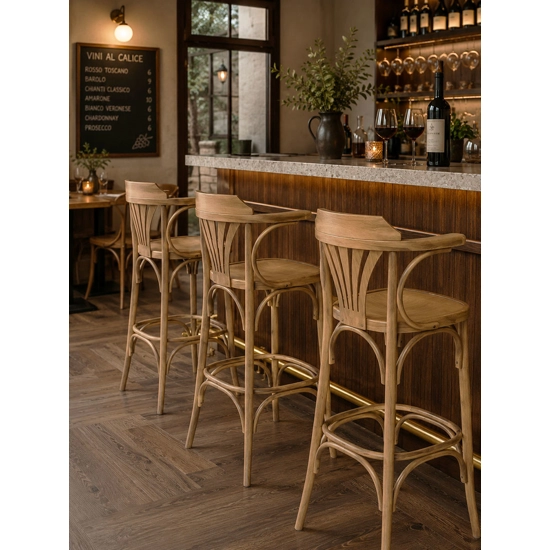Vienna 600 Stool Wooden stools Progetto Sedia 1