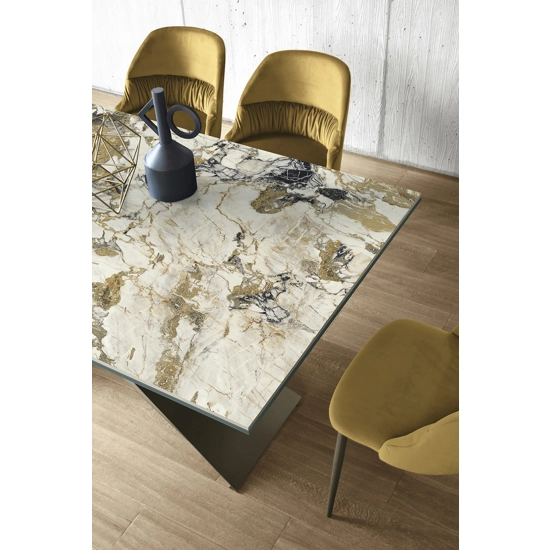 Arcus 200x100 Fisso con Piano Rettangolare Tavoli in ceramica Sedit 1