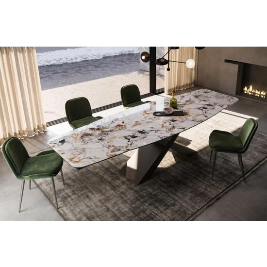 Gold 180x110 (230-280) - Piano a Botte Tavoli in ceramica Sedit Gold 180x110 (230-280) - Piano a Botte Tavoli in ceramica Sedit