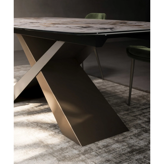 Gold 180x110 (230-280) - Piano a Botte Tavoli in ceramica Sedit 2 Gold 180x110 (230-280) - Piano a Botte Tavoli in ceramica Sedit 2
