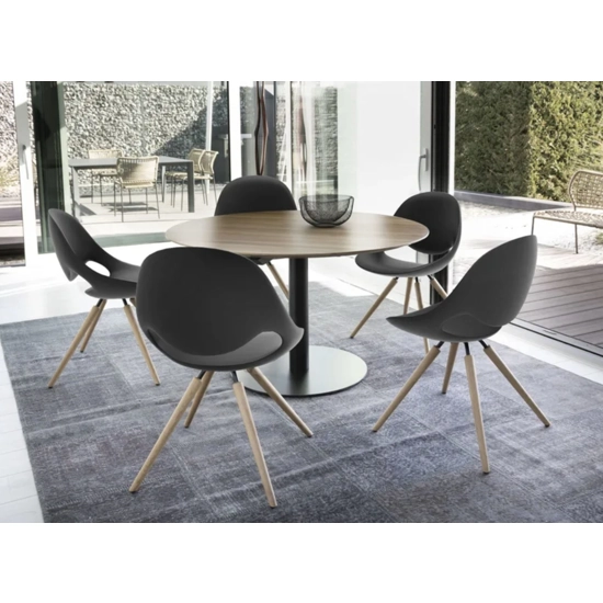 Little Moon Gambe Legno - Soft Touch Sedie in plastica di design Tonon 1