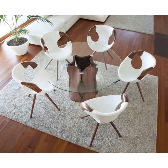 Up Wood Arms - Soft Touch Sedie in legno moderne Tonon 1