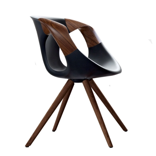 Up Wood Arms - Soft Touch Sedie in legno moderne Tonon 6