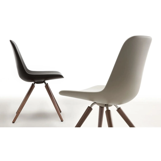 Step Soft Touch - Gamba legno Sedie in plastica di design Tonon 1